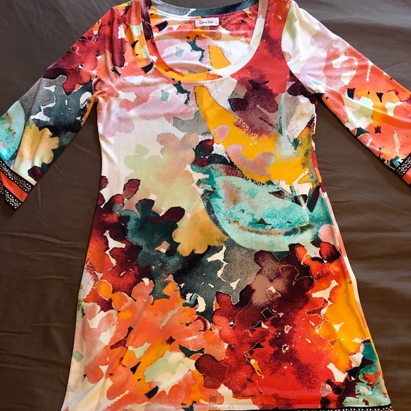 Calvin Klein Dresses & Skirts - Calvin Klein floral watercolor dress
